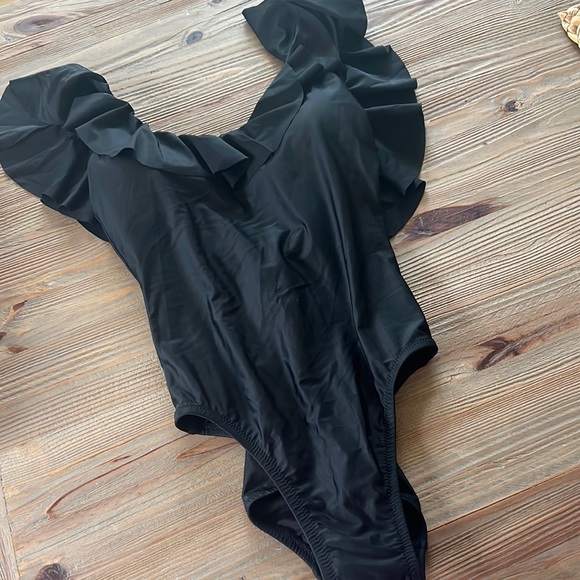 J Crew New Ruffle Scoop back Bathing Suit 4 - Picture 5 of 8